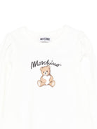 Abito per bambina Moschino Kids bianco con maniche lunghe - Rubino Kids