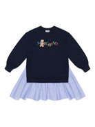 Abito per bambina Moschino Kids blu modello felpa - Rubino Kids