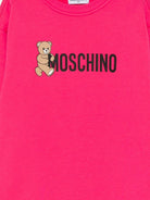 Abito per bambina Moschino Kids fucsia con stampa Teddy - Rubino Kids