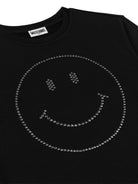 Abito per bambina Moschino Kids nero con applicazione smile - Rubino Kids