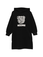 Abito per bambina Moschino Kids nero con cappuccio - Rubino Kids