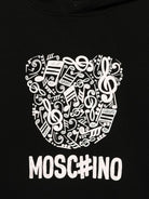 Abito per bambina Moschino Kids nero con cappuccio - Rubino Kids
