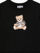 Abito per bambina Moschino Kids nero con logo Teddy Bear - Rubino Kids