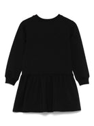 Abito per bambina Moschino Kids nero con logo Teddy Bear - Rubino Kids