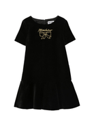 Abito per bambina Moschino Kids nero con ricamo - Rubino Kids