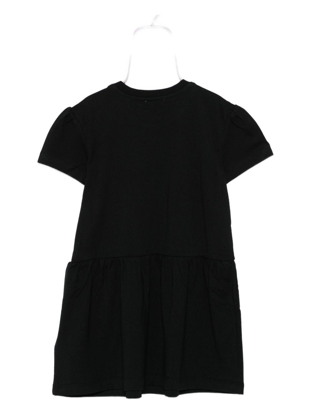 Abito per bambina Moschino Kids nero con stampa teddy - Rubino Kids