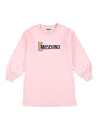 Abito per bambina Moschino Kids rosa con logo Teddy - Rubino Kids