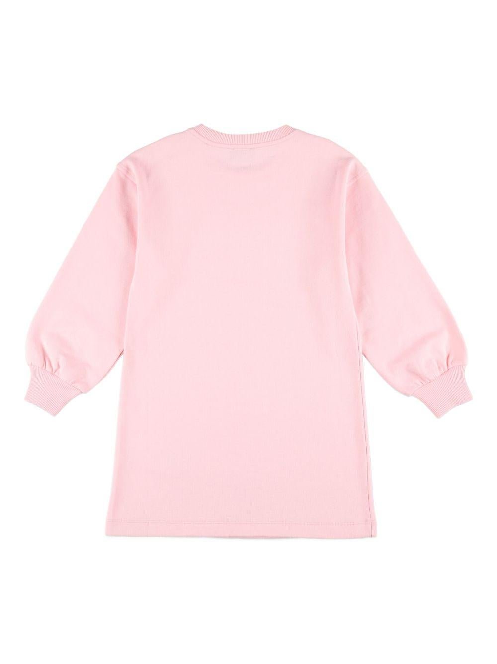 Abito per bambina Moschino Kids rosa con logo Teddy - Rubino Kids