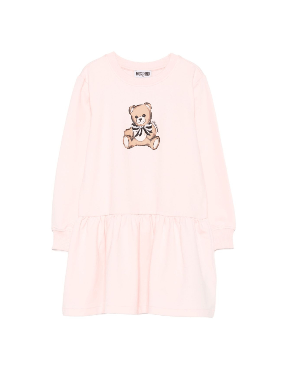 Abito per bambina Moschino Kids rosa con stampa Teddy - Rubino Kids