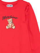 Abito per bambina Moschino Kids rosso con stampa orsetto - Rubino Kids