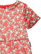 Abito per bambina Moschino Kids rosso con stampa Teddy Bear - Rubino Kids