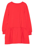 Abito per bambina Moschino Kids rosso con stampa Teddy Bear - Rubino Kids