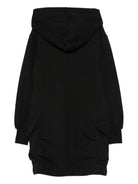 Abito per bambina MSG Kids nero con logo in rilievo - Rubino Kids