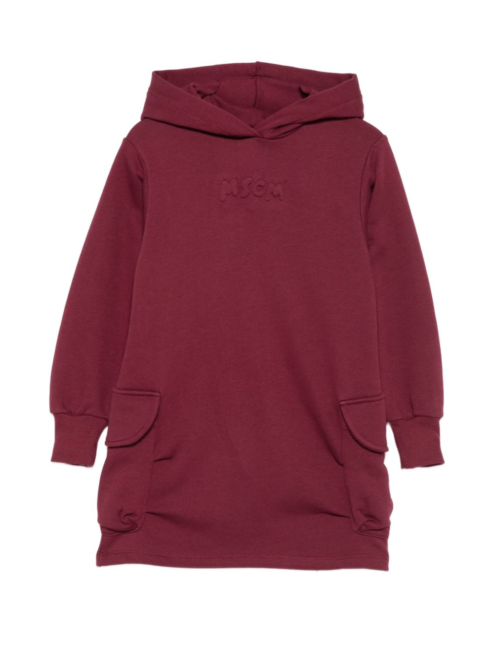 Abito per bambina MSGM Kids rosso con logo in rilievo - Rubino Kids