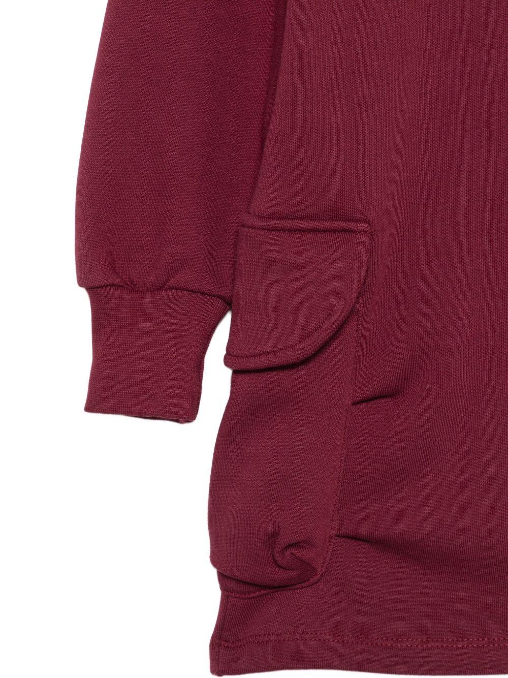 Abito per bambina MSGM Kids rosso con logo in rilievo - Rubino Kids