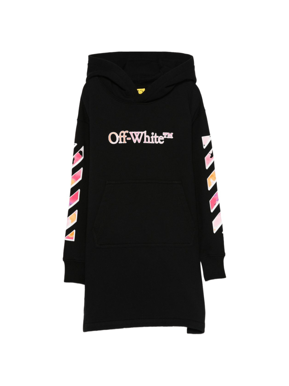 Abito per bambina Off - White Kids nero con stampa logo sul davanti - Rubino Kids