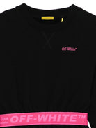 Abito per bambina Off - White Kids nero con vita elasticizzata e gonna svasata - Rubino Kids