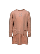 Abito per bambina Off - White Kids rosa con caratteristico logo freccia sul davanti - Rubino Kids