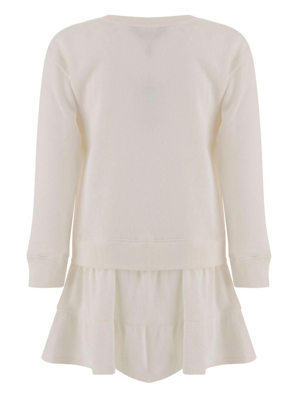 Abito per bambina Polo Ralph Lauren Kids bianco con stampa Polo Bear - Rubino Kids