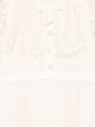 Abito per bambina Self - Portrait Kids beige con mantella in pizzo - Rubino Kids