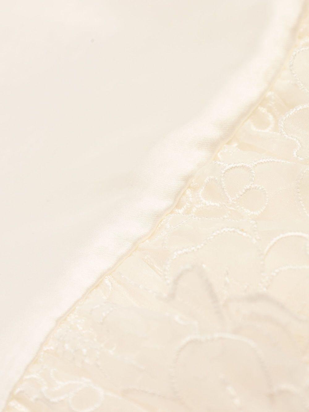 Abito per bambina Self - Portrait Kids beige con ricamo a fiori - Rubino Kids