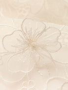 Abito per bambina Self - Portrait Kids beige con ricamo a fiori - Rubino Kids