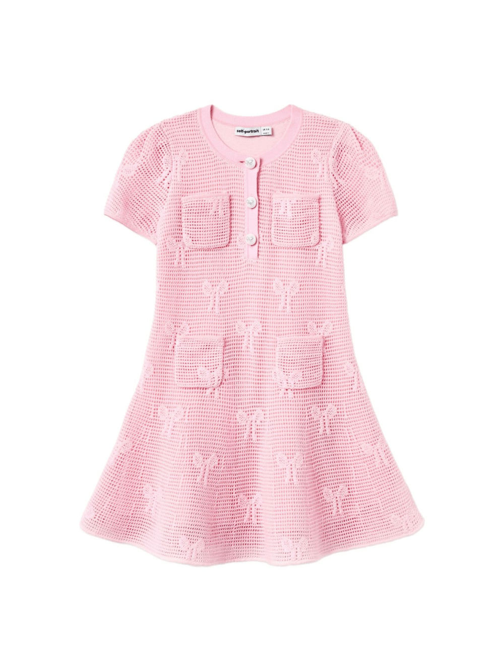 Abito per bambina Self - Portrait rosa con decorazione - Rubino Kids