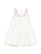 Abito per bambina Simonetta bianco con ruches - Rubino Kids