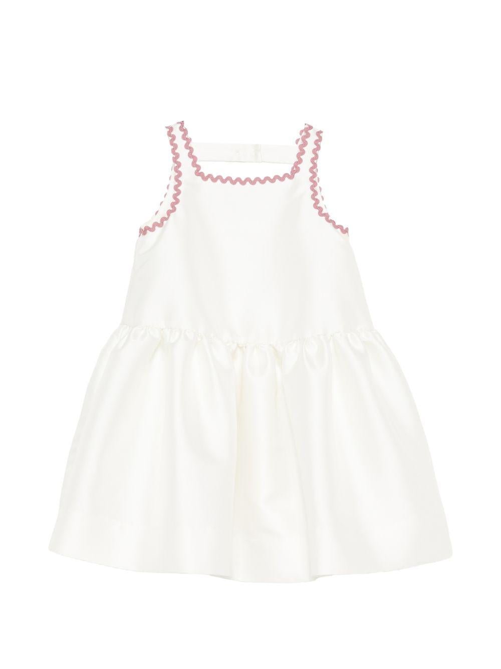 Abito per bambina Simonetta bianco con ruches - Rubino Kids