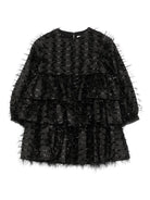 Abito per bambina Simonetta nero con dettagli glitterati - Rubino Kids