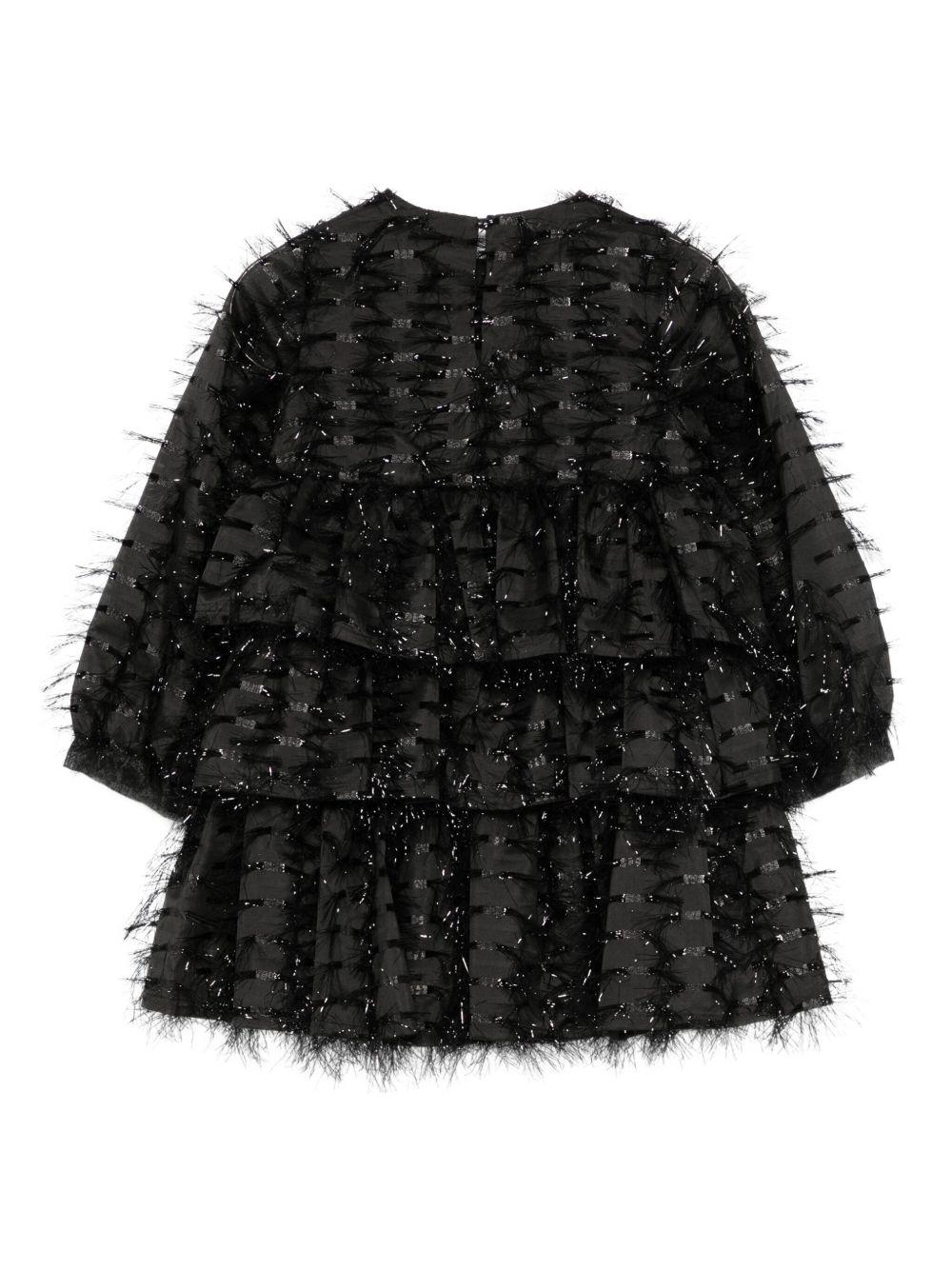 Abito per bambina Simonetta nero con dettagli glitterati - Rubino Kids