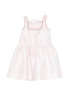 Abito per bambina Simonetta rosa con bordo aricciato - Rubino Kids