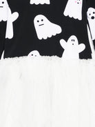 Abito per bambina Stella McCarteney Kids bianco e nero con stampa fantasmi - Rubino Kids