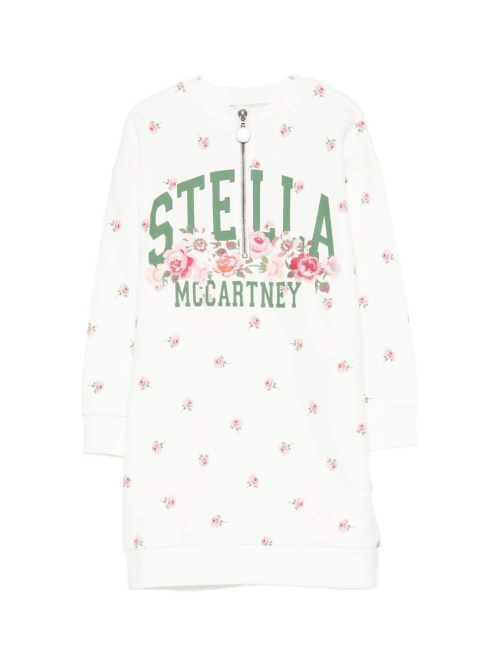 Abito per bambina Stella McCartney Kids bianco con stampa fiori - Rubino Kids