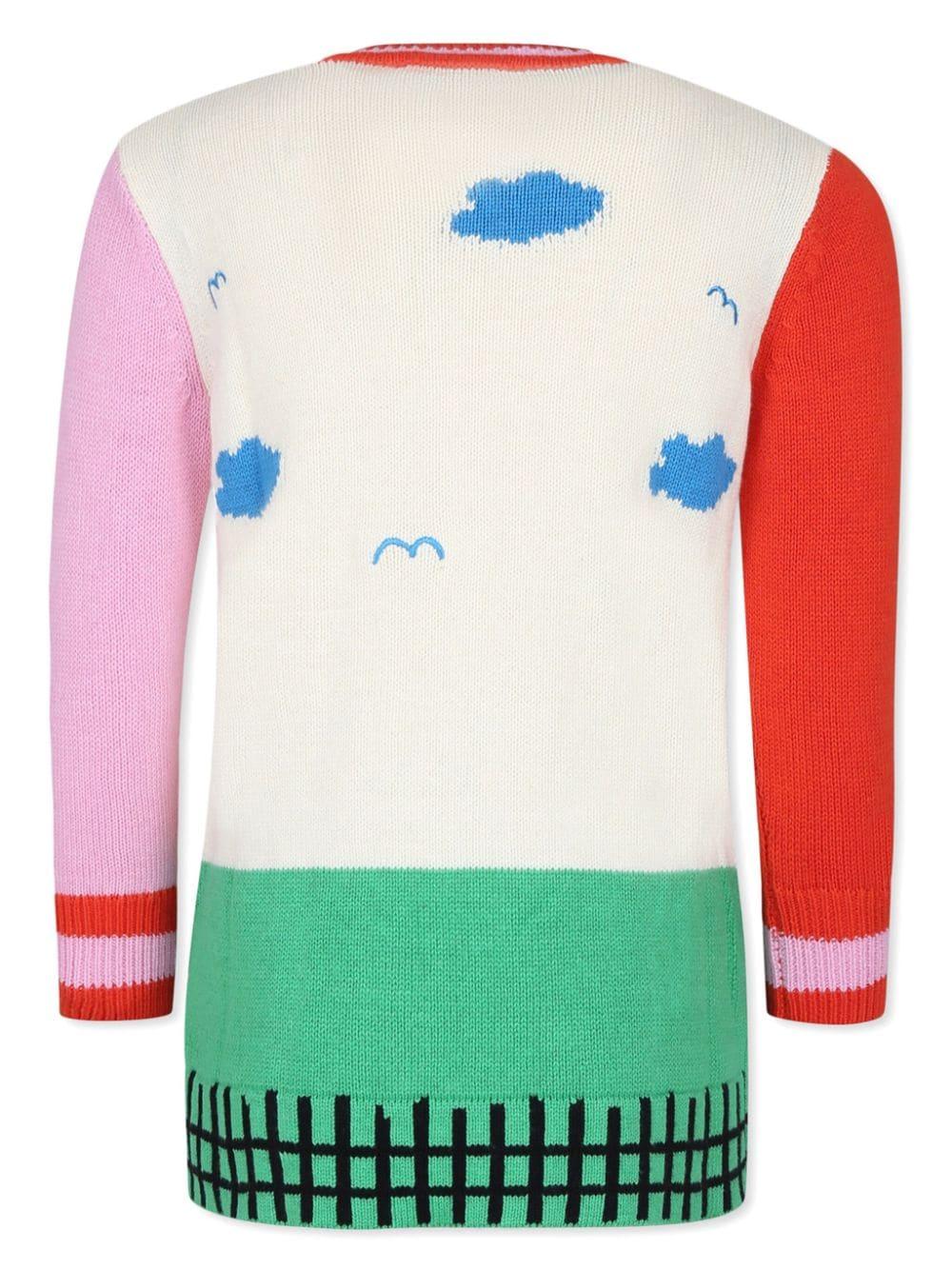 Abito per bambina Stella McCartney Kids bianco con stampa grafica - Rubino Kids