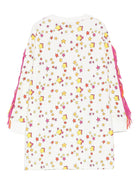 Abito per bambina Stella McCartney Kids bianco con stampa stelle e frange - Rubino Kids