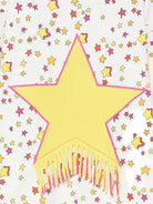Abito per bambina Stella McCartney Kids bianco con stampa stelle e frange - Rubino Kids