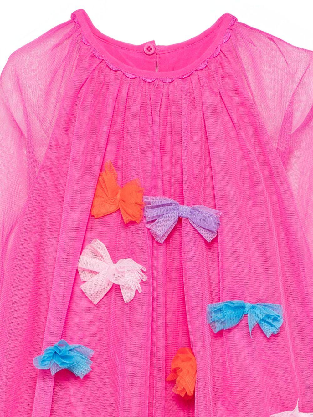 Abito per bambina Stella McCartney Kids fucsia in tulle con fiocco - Rubino Kids