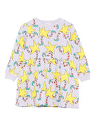 Abito per bambina Stella McCartney Kids grigio con stampa stelle - Rubino Kids