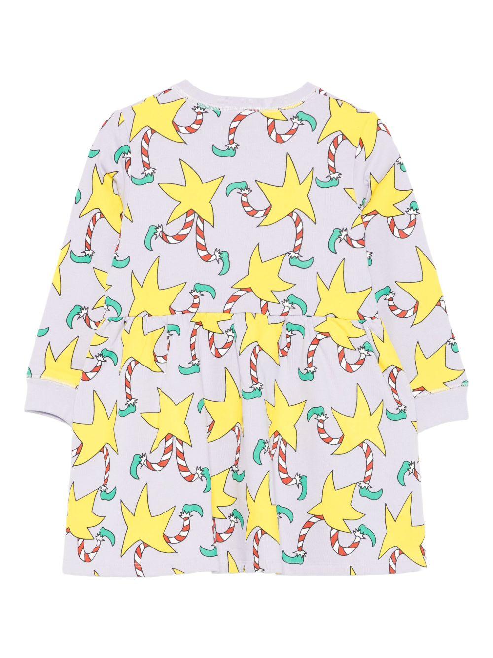 Abito per bambina Stella McCartney Kids grigio con stampa stelle - Rubino Kids