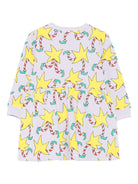 Abito per bambina Stella McCartney Kids grigio con stampa stelle - Rubino Kids