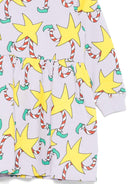 Abito per bambina Stella McCartney Kids grigio con stampa stelle - Rubino Kids