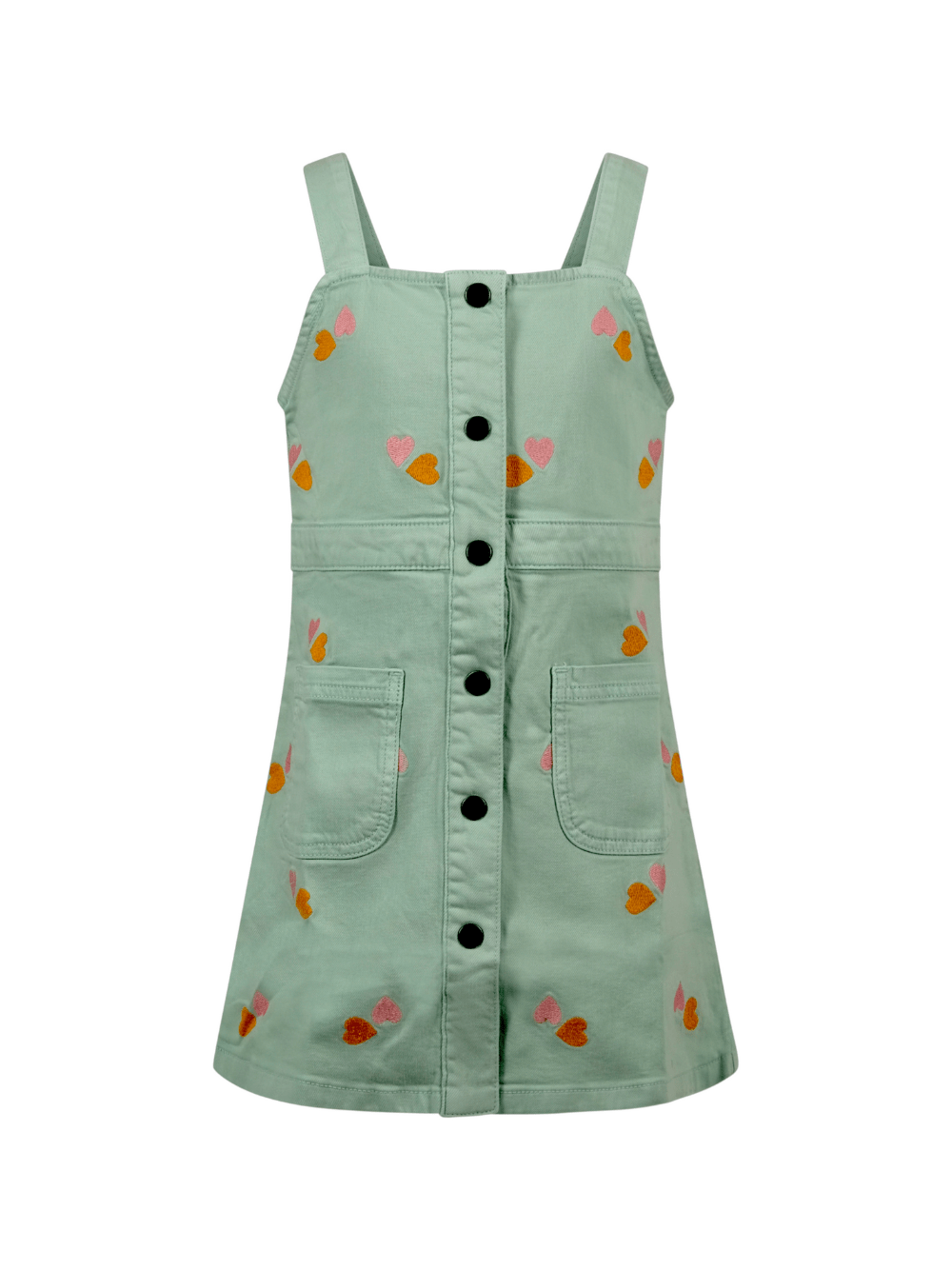 Abito per bambina Stella McCartney Kids verde con decorazione cuori - Rubino Kids