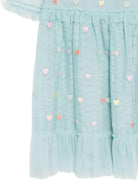 Abito per bambina Stella McCartney Kids verde in tulle decorato con cuori - Rubino Kids