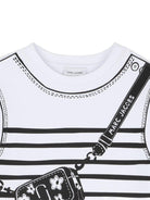 Abito per bambina The Marc Jacobs Kids bianco con stampa borsa - Rubino Kids