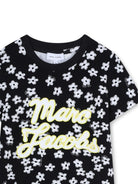 Abito per bambina The Marc Jacobs Kids nero con stampa a fiori - Rubino Kids