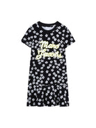 Abito per bambina The Marc Jacobs Kids nero con stampa a fiori - Rubino Kids