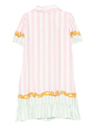 Abito per bambina Versace Kids Barocco rosa gessato - Rubino Kids