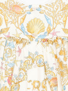 Abito per bambina Versace Kids beige con stampa barocca - Rubino Kids