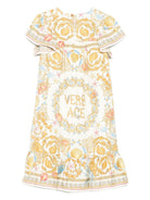 Abito per bambina Versace Kids bianco con stampa a conchiglia - Rubino Kids
